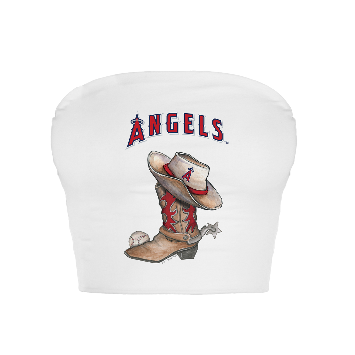 Los Angeles Angels Cowboy Boot Crop Tube Top