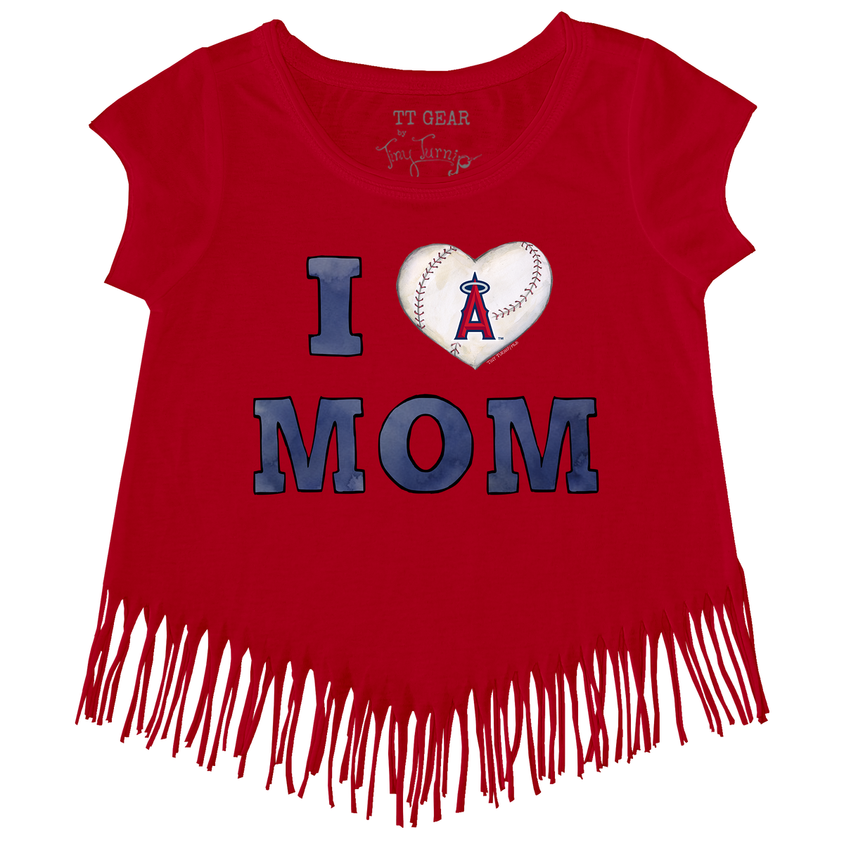 Los Angeles Angels I Love Mom Fringe Tee