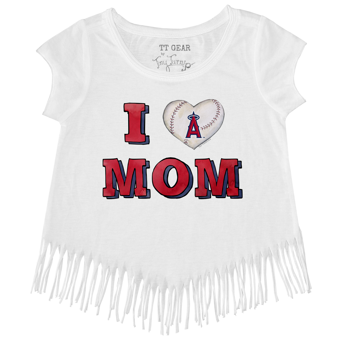 Los Angeles Angels I Love Mom Fringe Tee