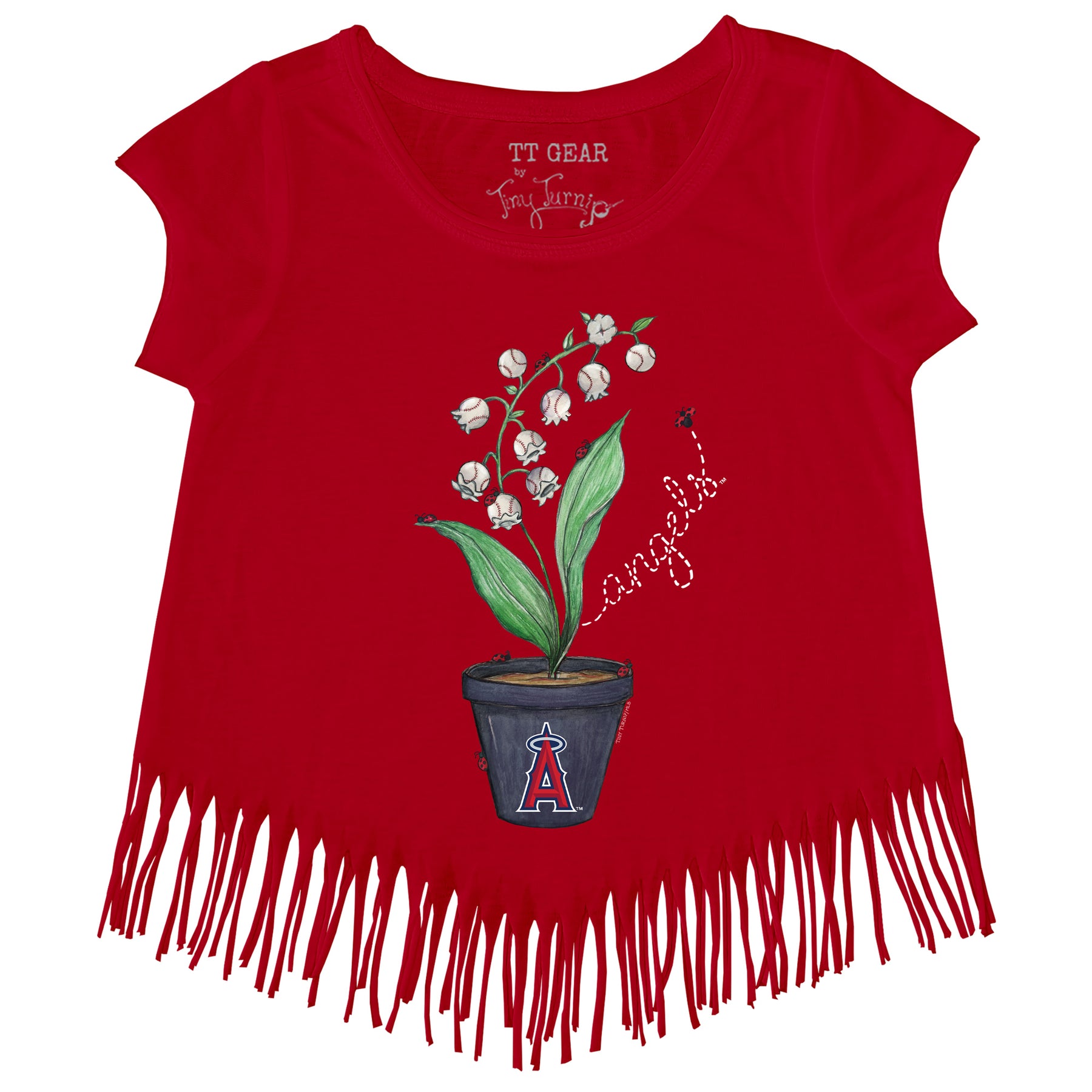 Los Angeles Angels Ladybug Fringe Tee