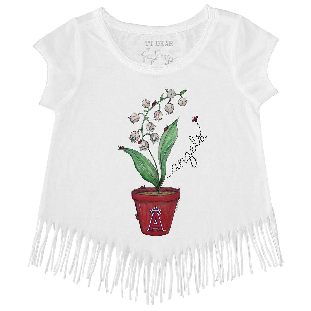 Los Angeles Angels Ladybug Fringe Tee