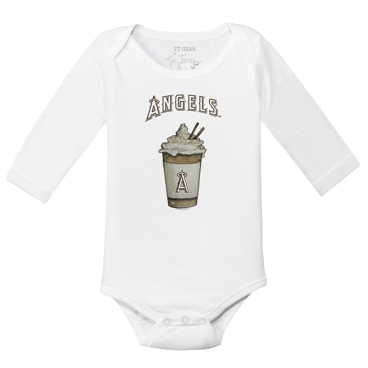 Los Angeles Angels Latte Long Sleeve Snapper