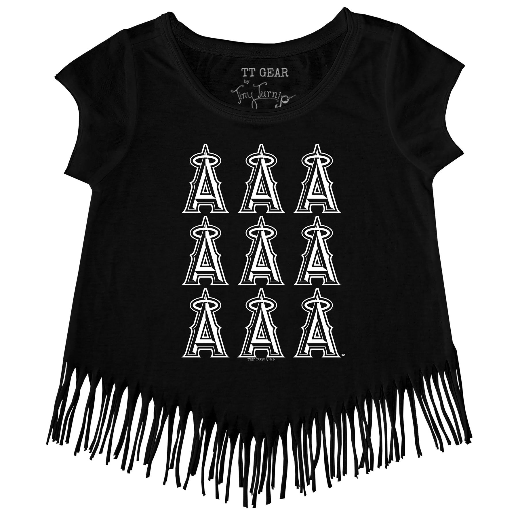 Los Angeles Angels Logo Grid Fringe Tee