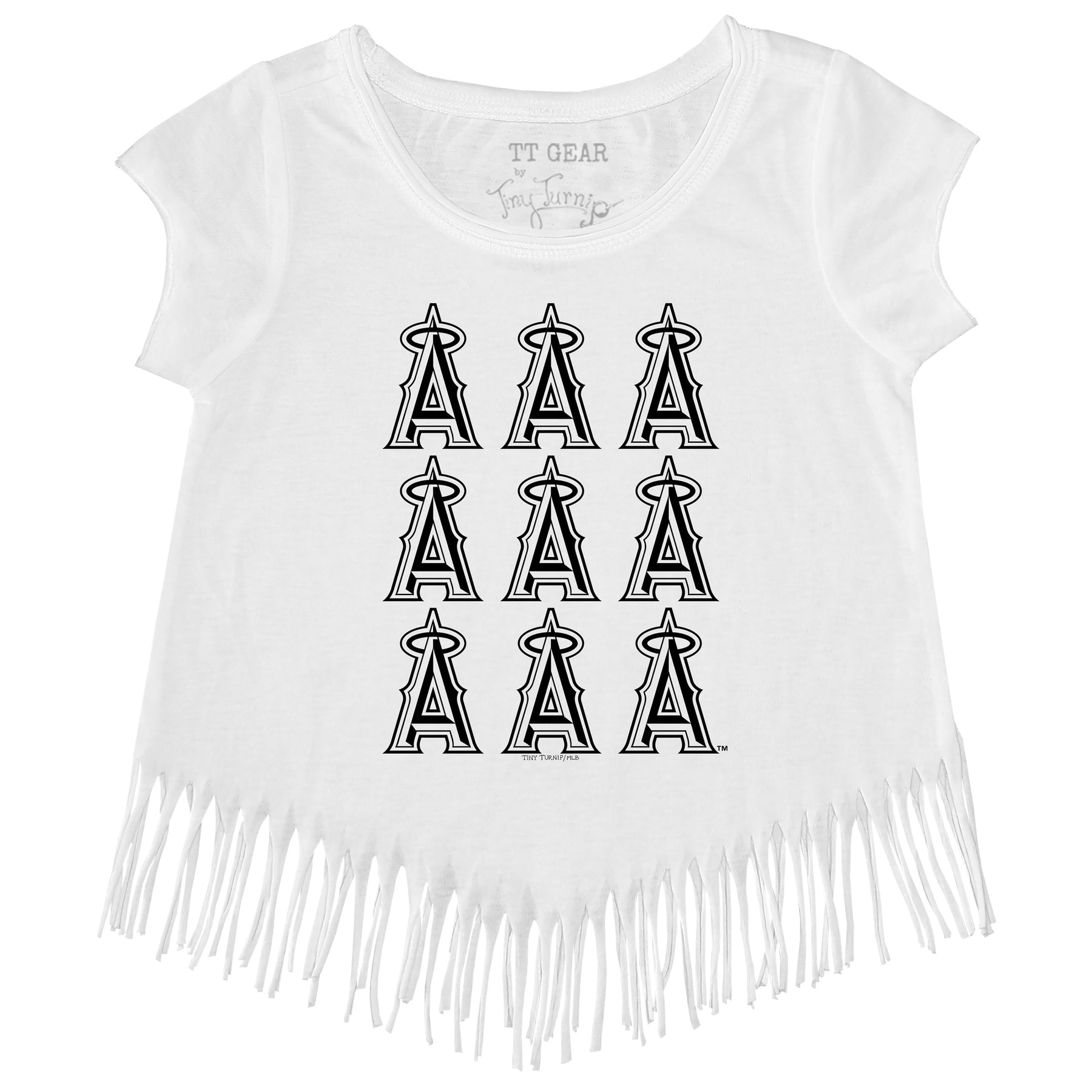 Los Angeles Angels Logo Grid Fringe Tee