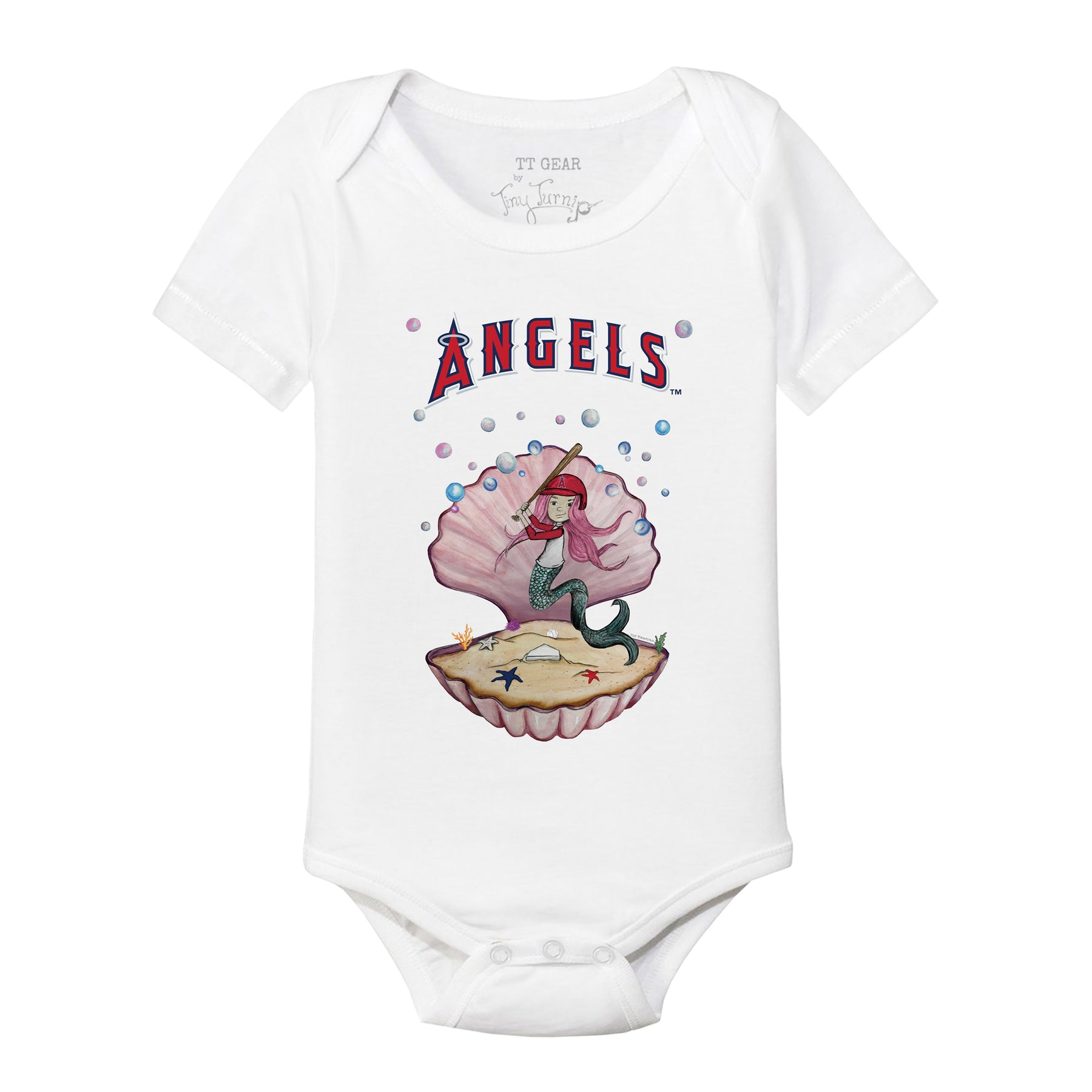 Los Angeles Angels Mermaid Short Sleeve Snapper
