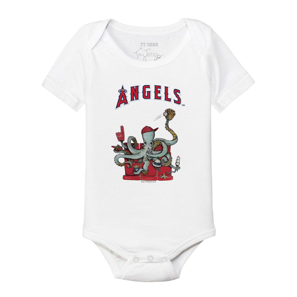Los Angeles Angels Octopus Short Sleeve Snapper