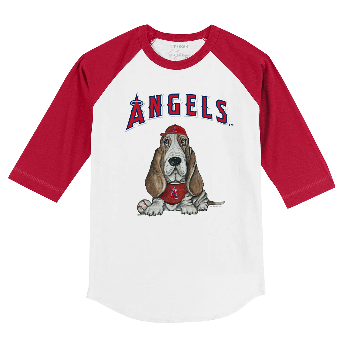 Los Angeles Angels Puddy 3/4 Red Sleeve Raglan