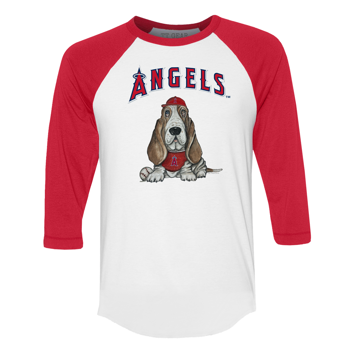 Los Angeles Angels Puddy 3/4 Red Sleeve Raglan