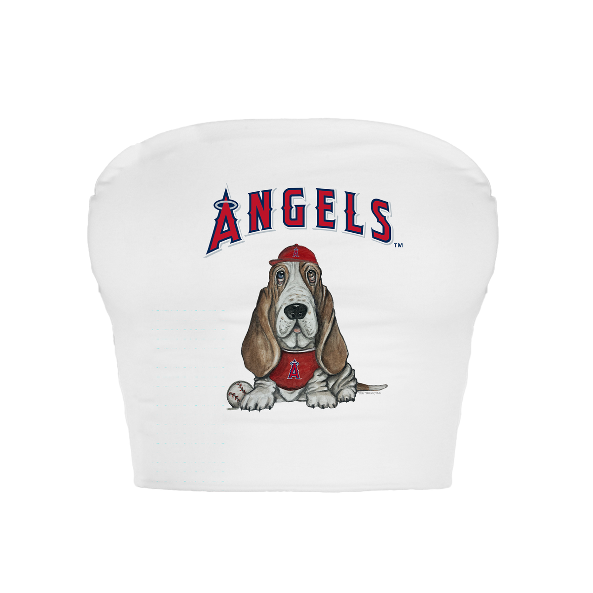Los Angeles Angels Puddy Crop Tube Top - Tiny Turnip