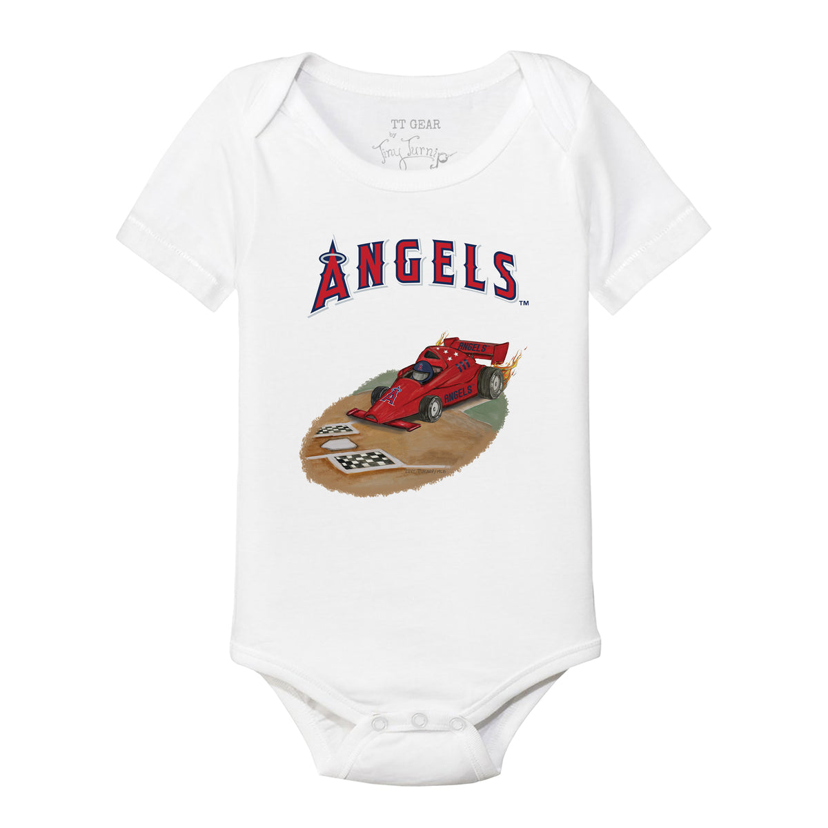 Los Angeles Angels Race Car Short Sleeve Snapper
