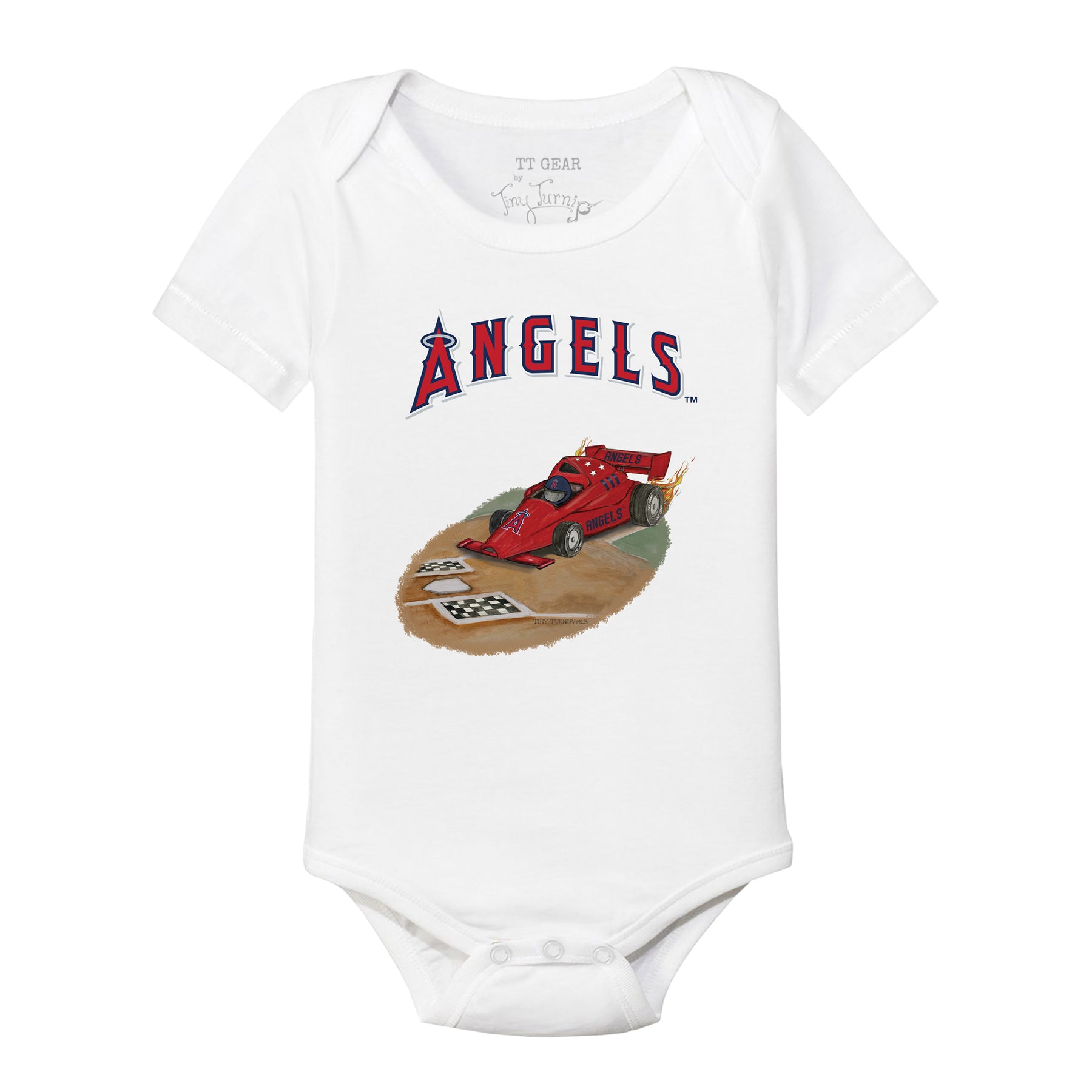 Los Angeles Angels Race Car Short Sleeve Snapper