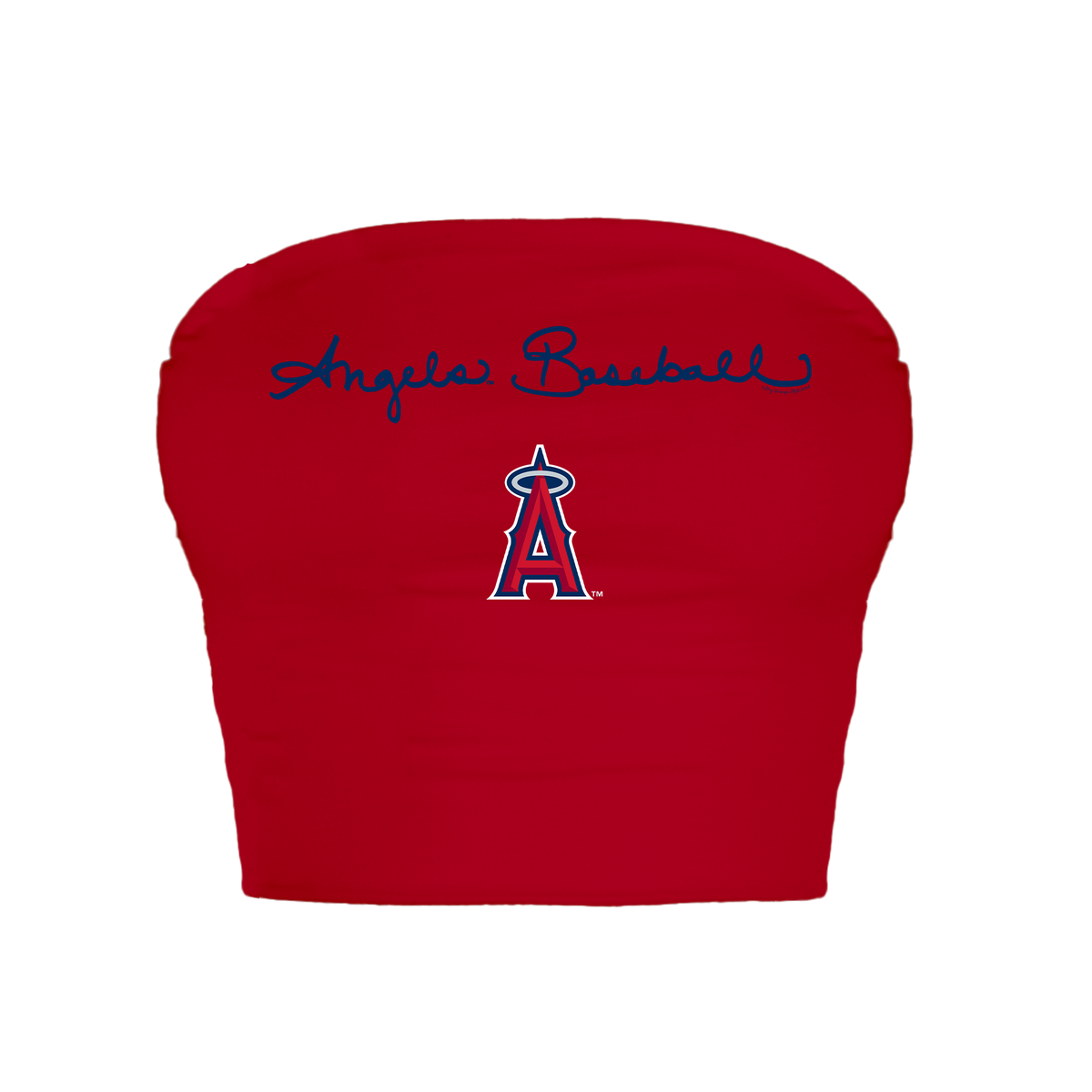 Los Angeles Angels Logo Script Crop Tube Top
