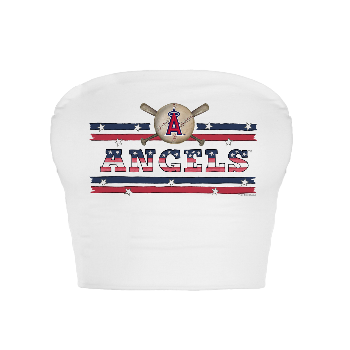 Los Angeles Angels Stars and Stripes Crop Tube Top