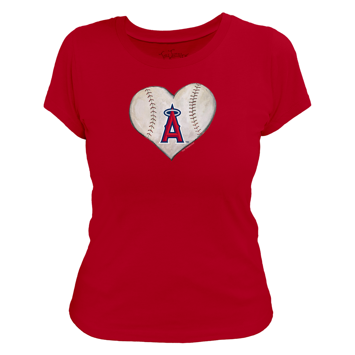 Los Angeles Angels Stitched Heart Women's Tee Shirt - Tiny Turnip