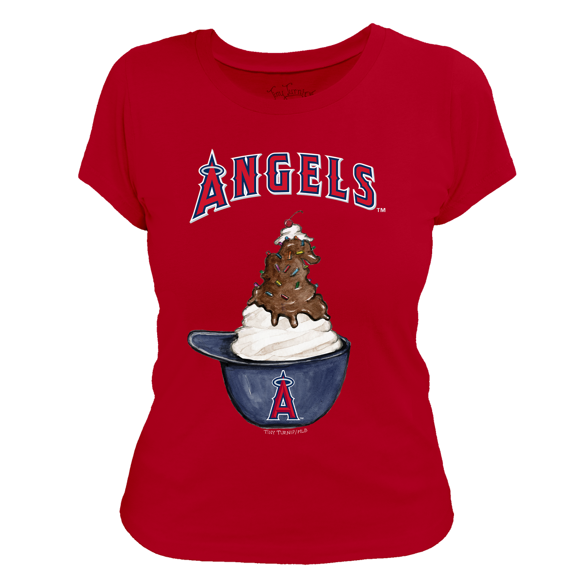 Los Angeles Angels Sundae Helmet Women's Tee Shirt
