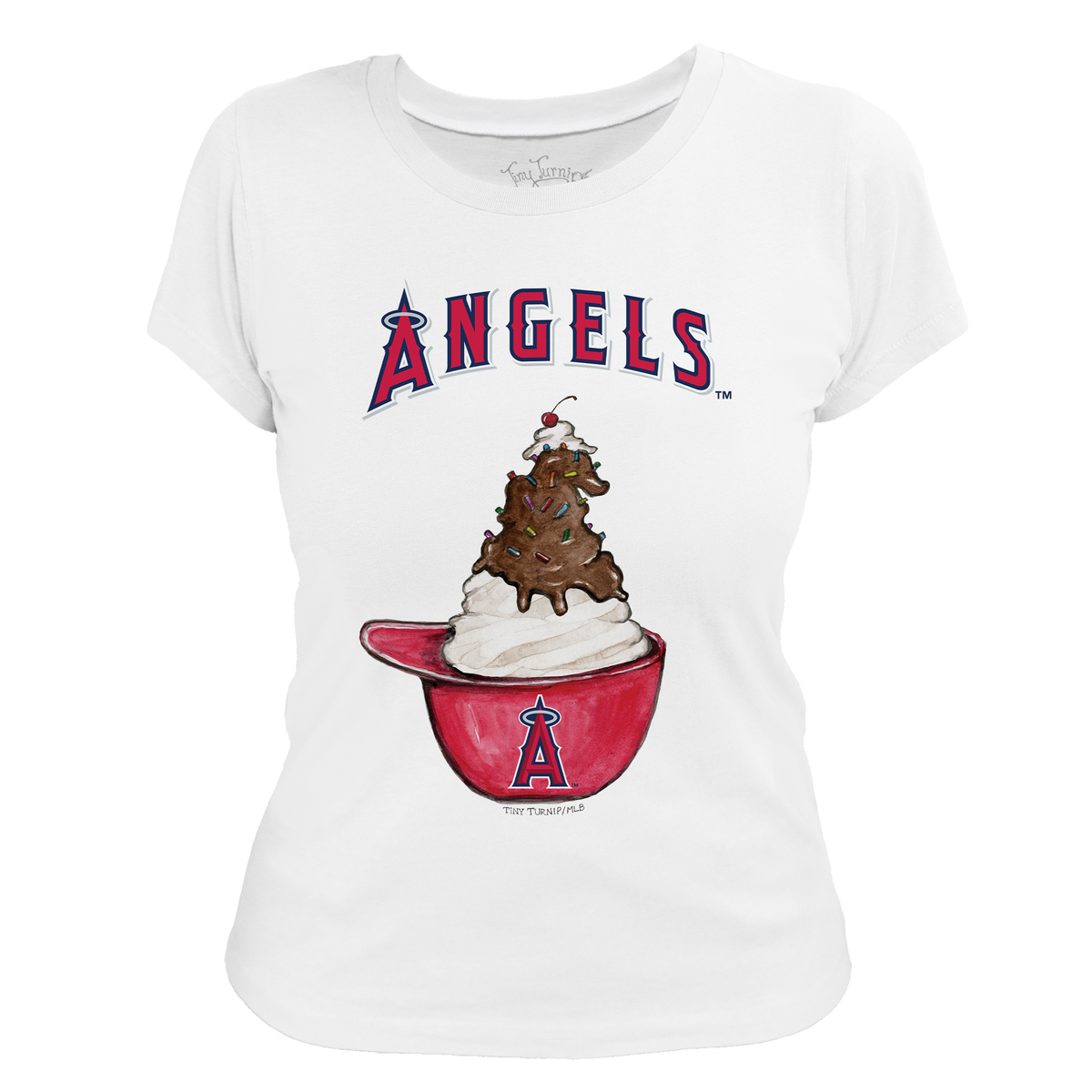 Los Angeles Angels Sundae Helmet Women's Tee Shirt