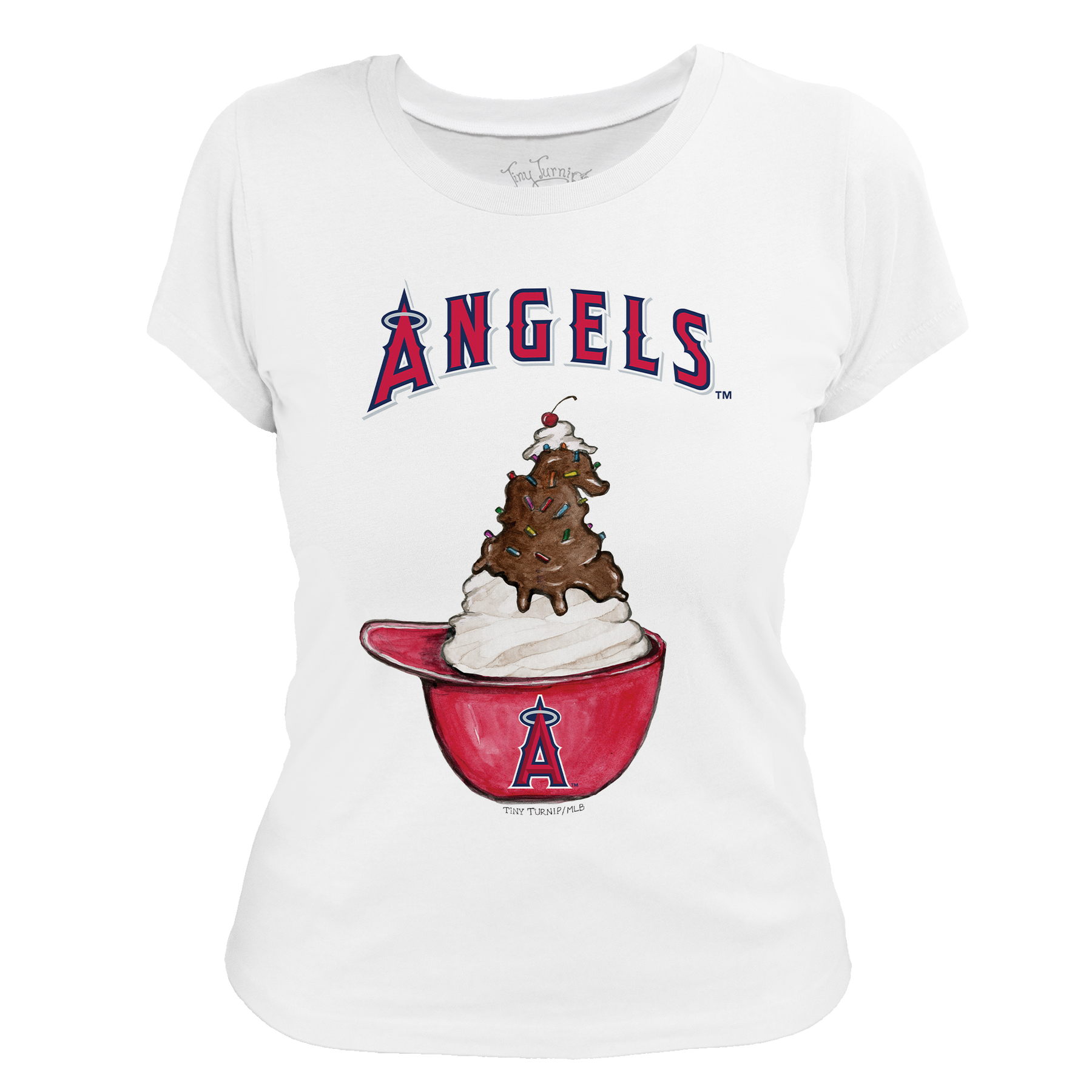 Los Angeles Angels Sundae Helmet Women's Tee Shirt