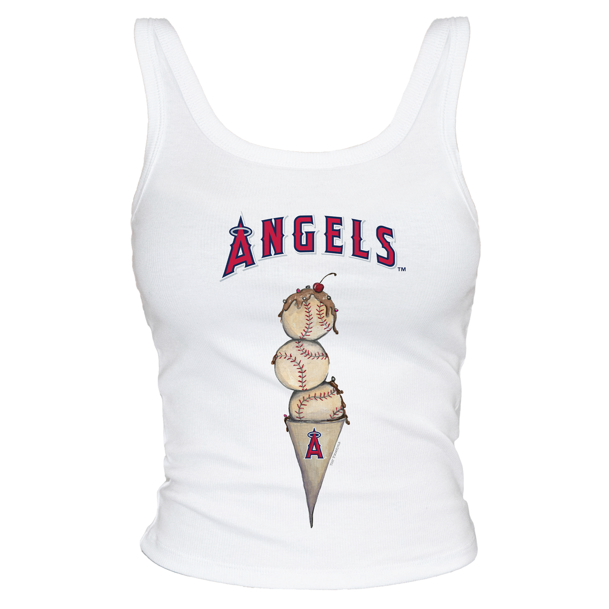 Los Angeles Angels Triple Scoop Ribbed Tank