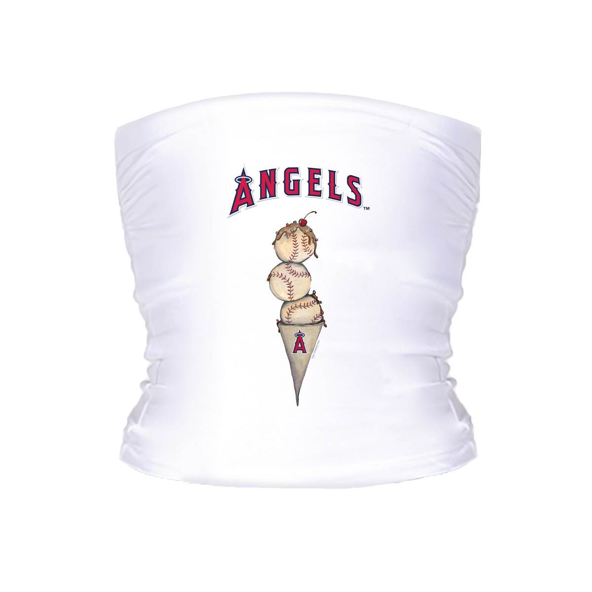 Los Angeles Angels Triple Scoop Tube Top - Tiny Turnip