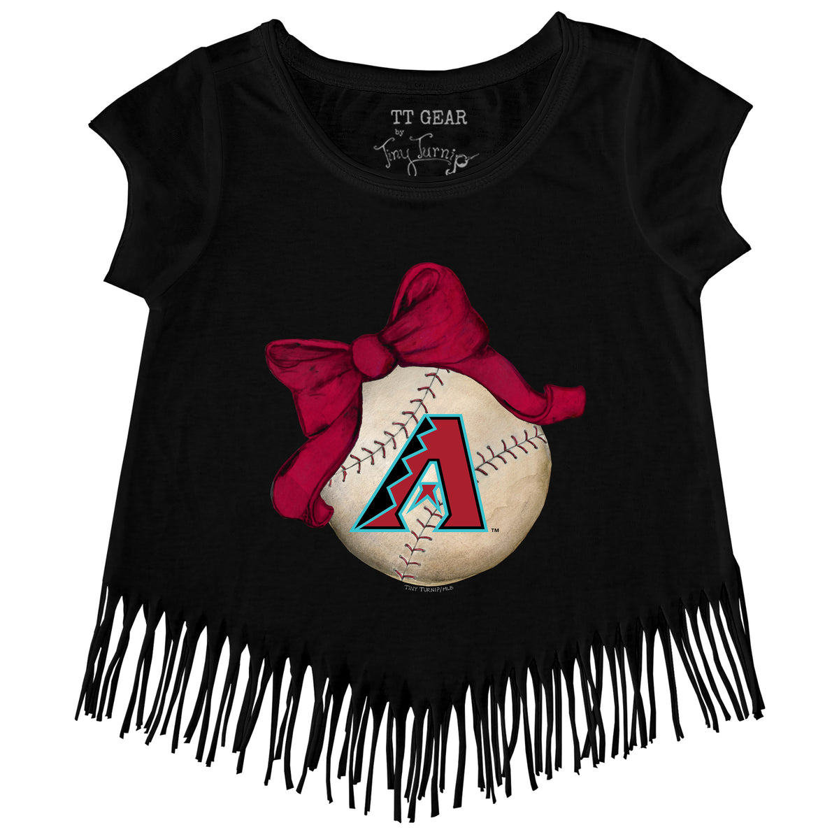Arizona Diamondbacks Baseball Bow Fringe Tee