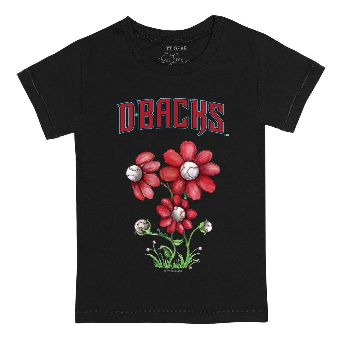 Arizona Diamondbacks Blooming Baseballs Tee Shirt