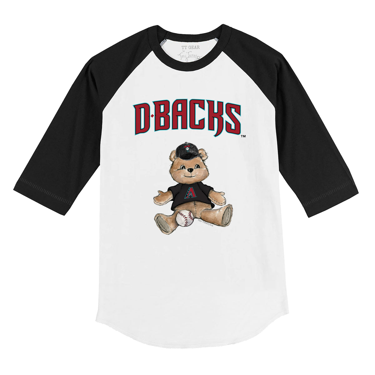 Arizona Diamondbacks Teddy 3/4 Black Sleeve Raglan