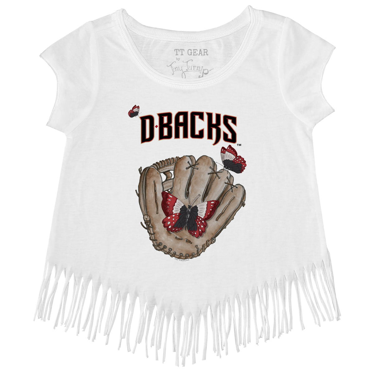 Arizona Diamondbacks Butterfly Glove Fringe Tee