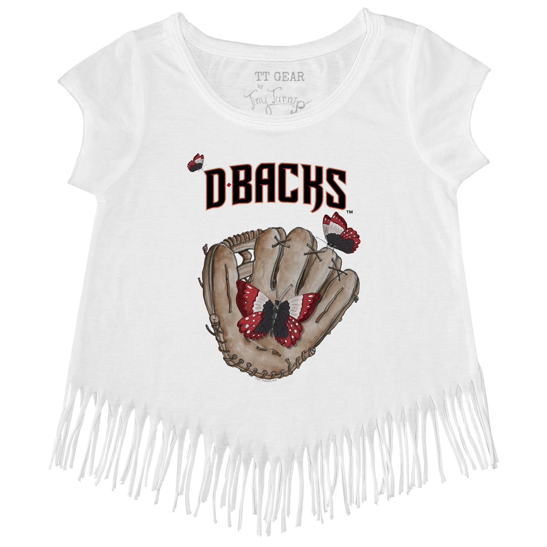 Arizona Diamondbacks Butterfly Glove Fringe Tee