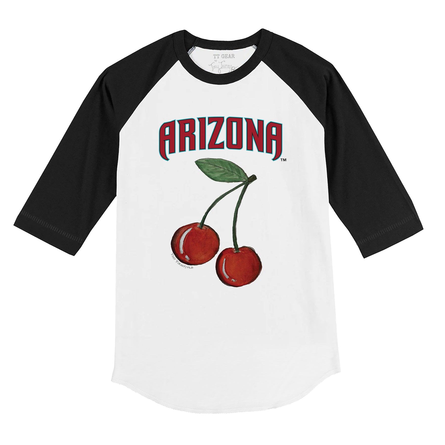 Arizona Diamondbacks Cherry 3/4 Black Sleeve Raglan