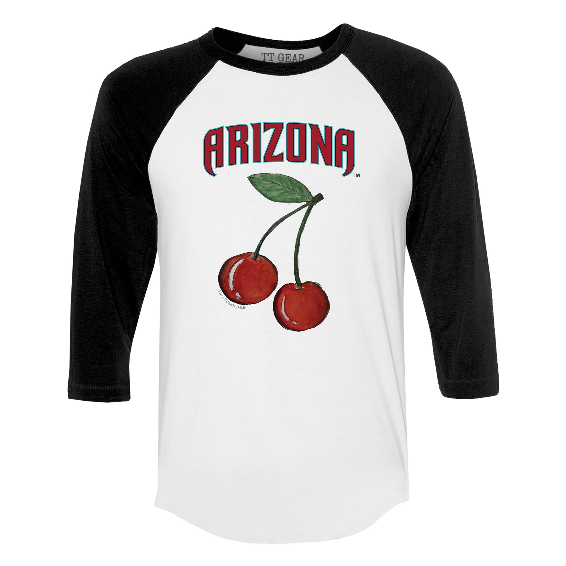 Arizona Diamondbacks Cherry 3/4 Black Sleeve Raglan