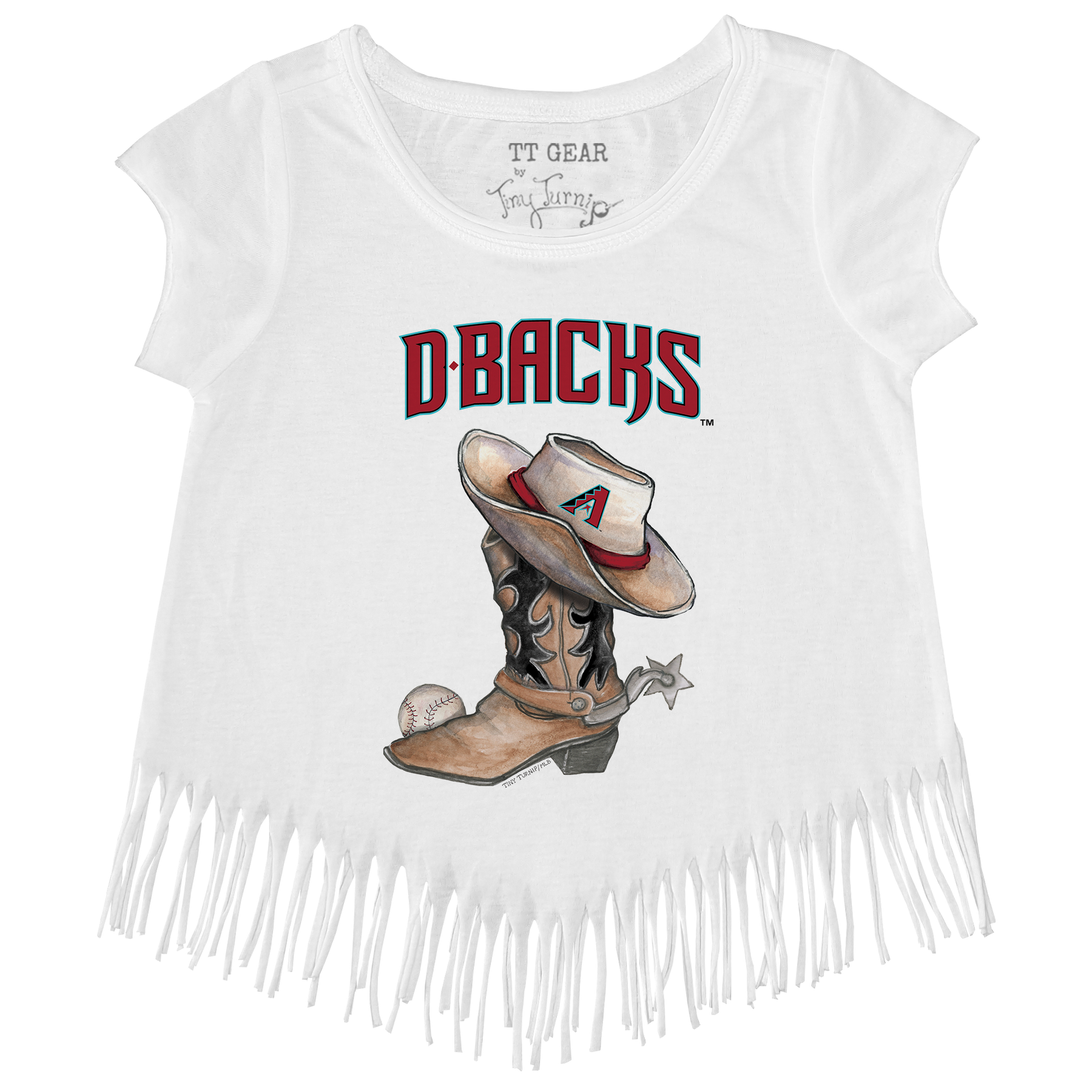Arizona Diamondbacks Cowboy Boot Fringe Tee