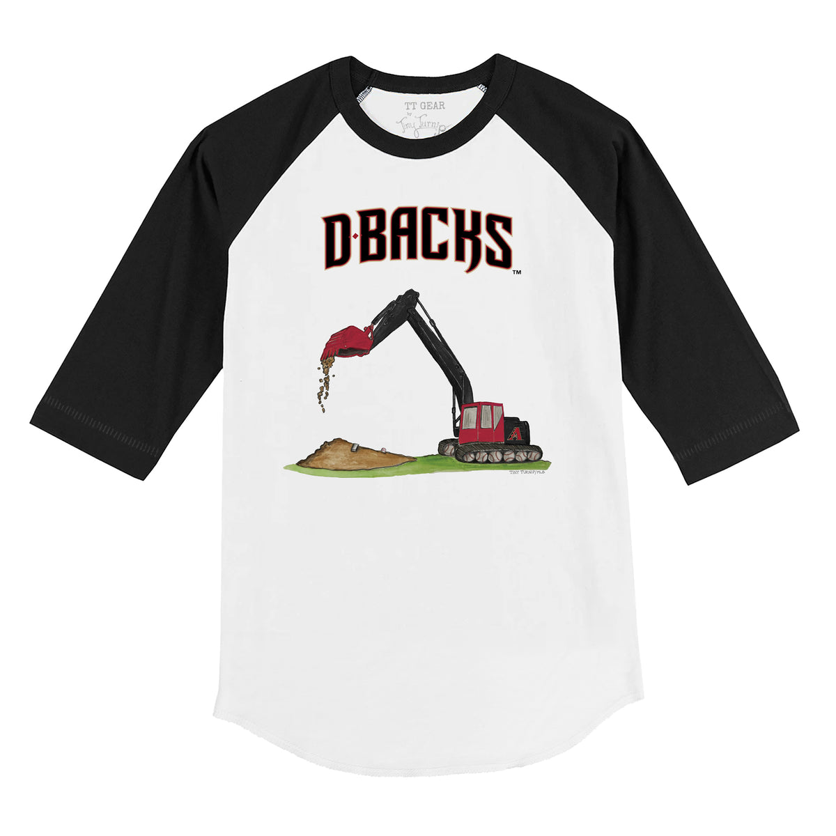 Arizona Diamondbacks Excavator 3/4 Black Sleeve Raglan