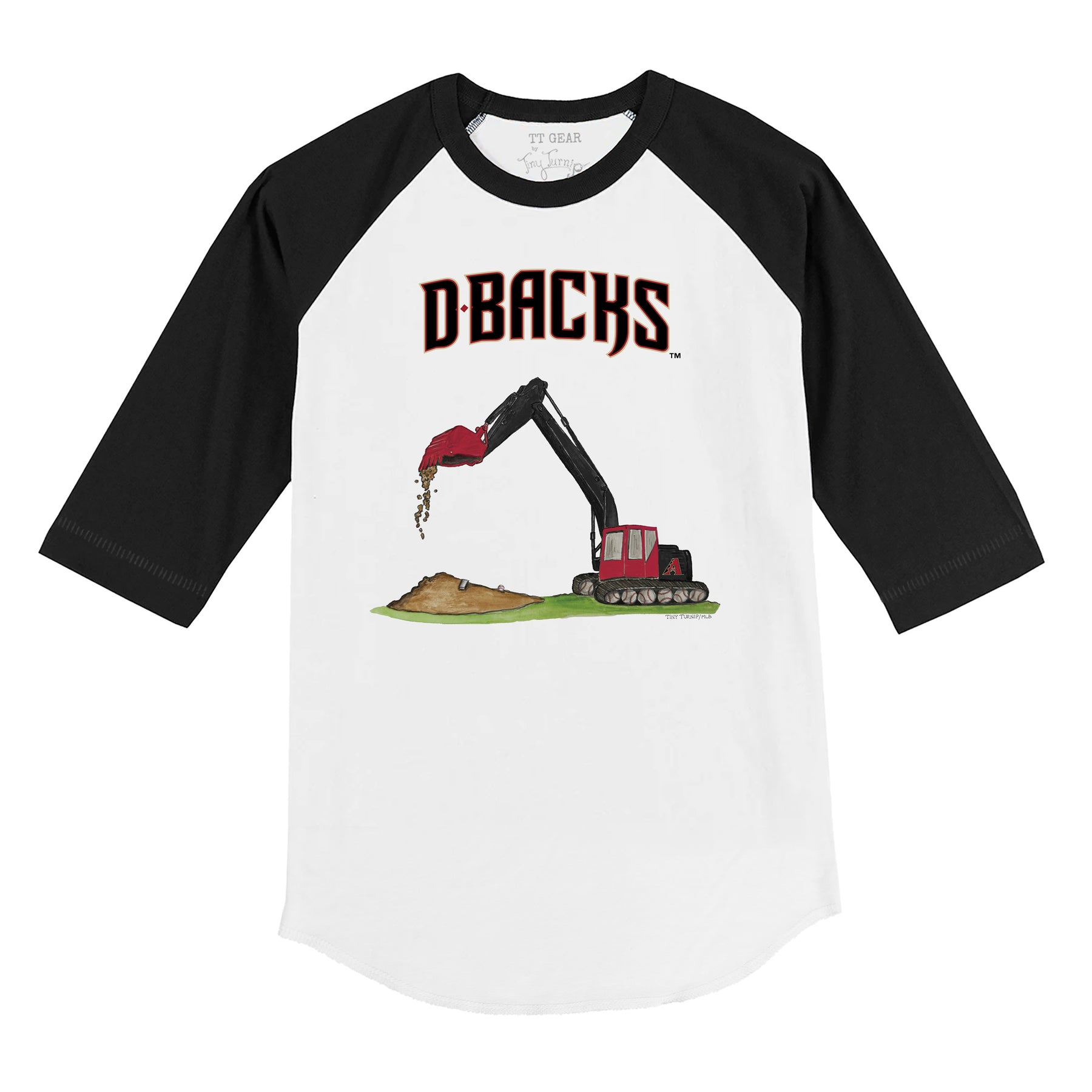 Arizona Diamondbacks Excavator 3/4 Black Sleeve Raglan