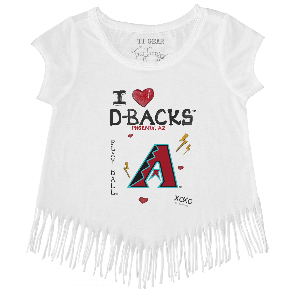 I Heart Diamondbacks Fringe Tee - Tiny Turnip
