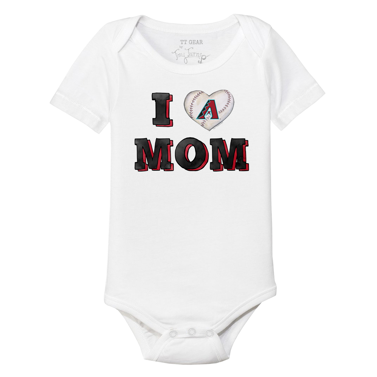 Arizona Diamondbacks I Love Mom Short Sleeve Snapper