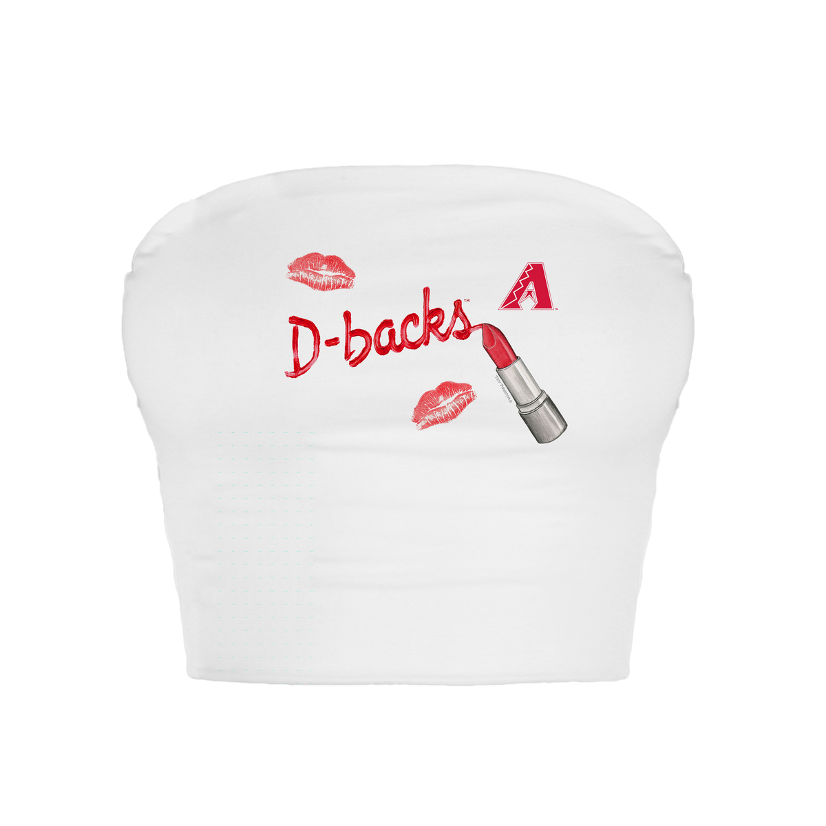 Arizona Diamondbacks Lipstick Crop Tube Top - Tiny Turnip