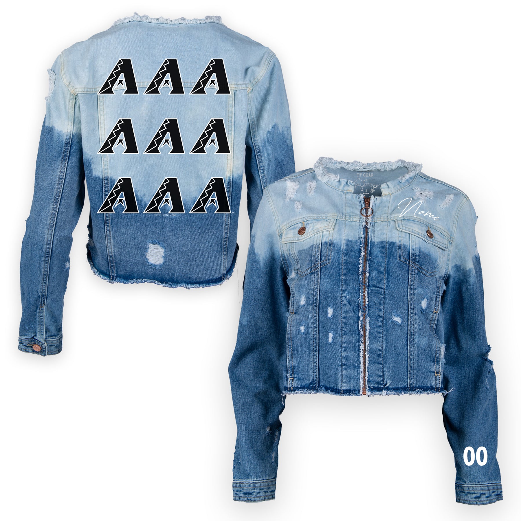 Arizona Diamondbacks Dip-Dyed Khloe Denim Logo Grid