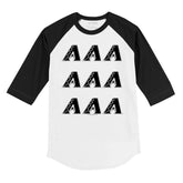 Arizona Diamondbacks Logo Grid 3/4 Black Sleeve Raglan
