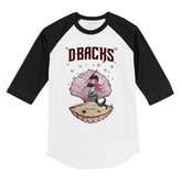 Arizona Diamondbacks Mermaid 3/4 Black Sleeve Raglan