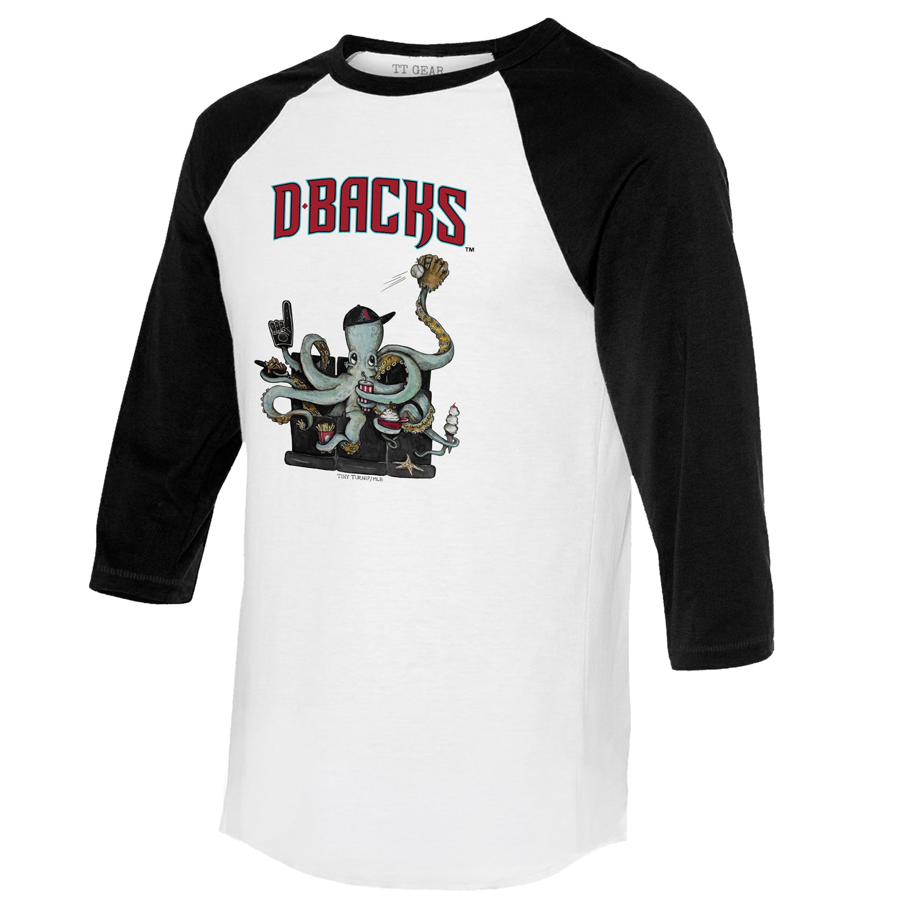 Arizona Diamondbacks Octopus 3/4 Black Sleeve Raglan