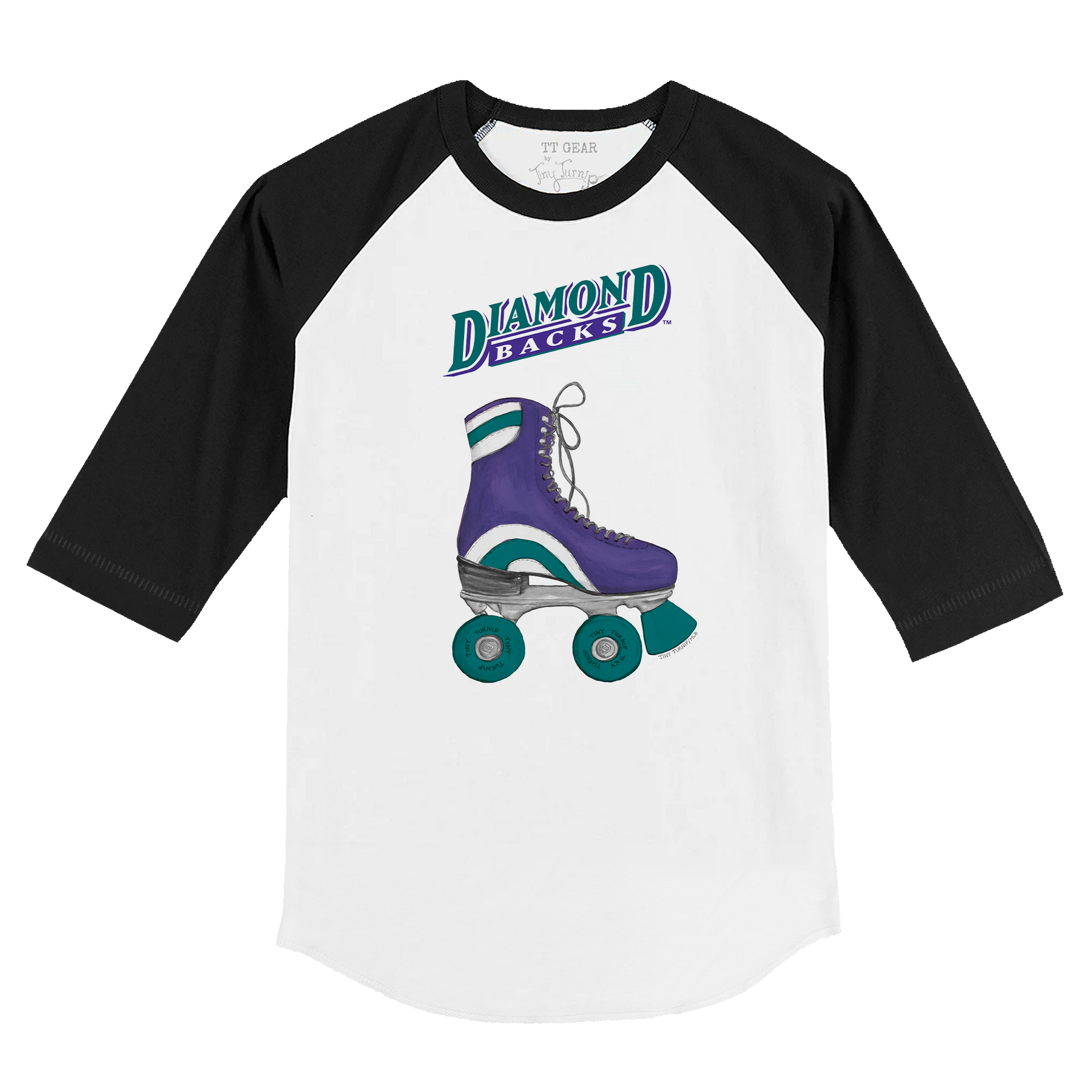 Arizona Diamondbacks Retro Skate 3/4 Black Sleeve Raglan