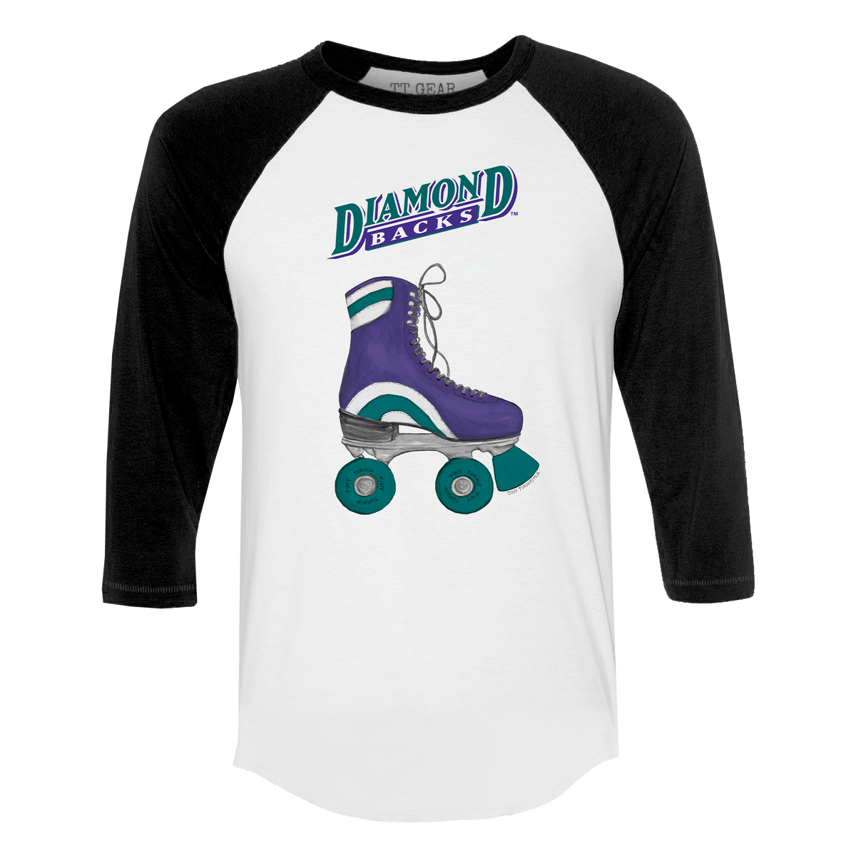 Arizona Diamondbacks Retro Skate 3/4 Black Sleeve Raglan