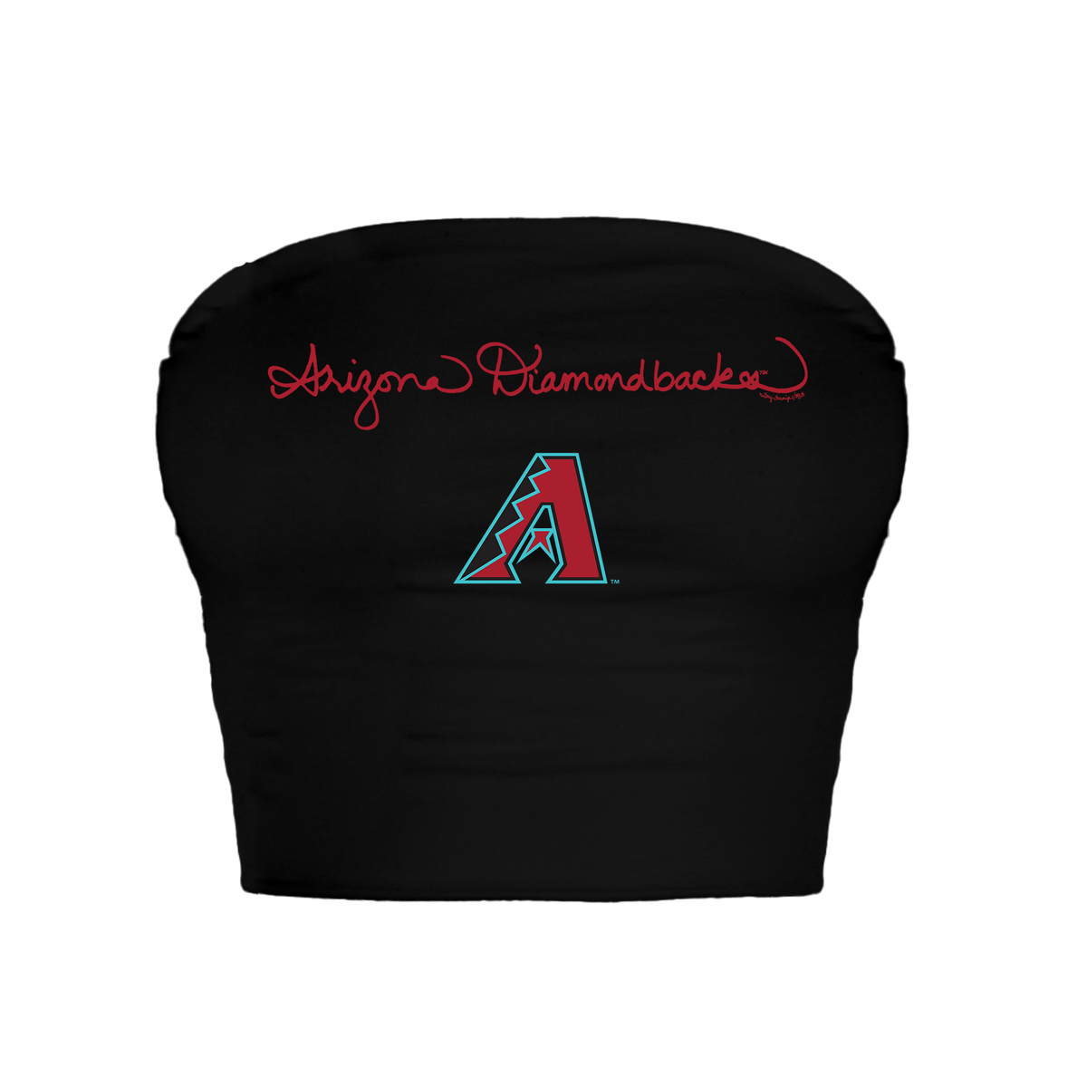 Arizona Diamondbacks Logo Script Crop Tube Top