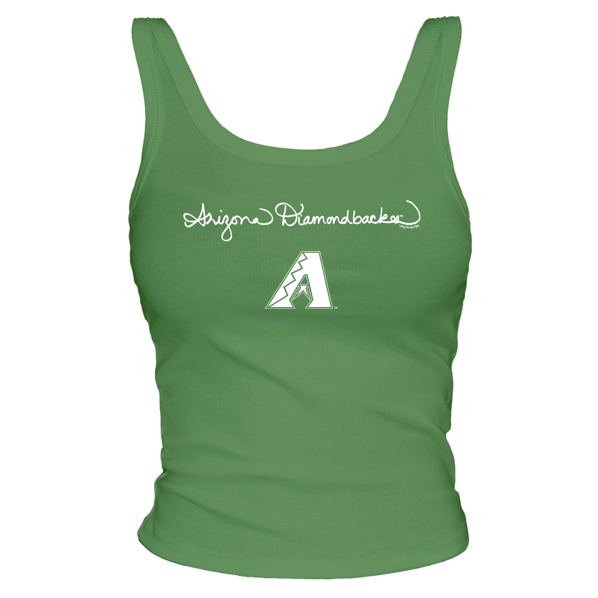 Arizona Diamondbacks Logo Script Ribbed Tank - Tiny Turnip