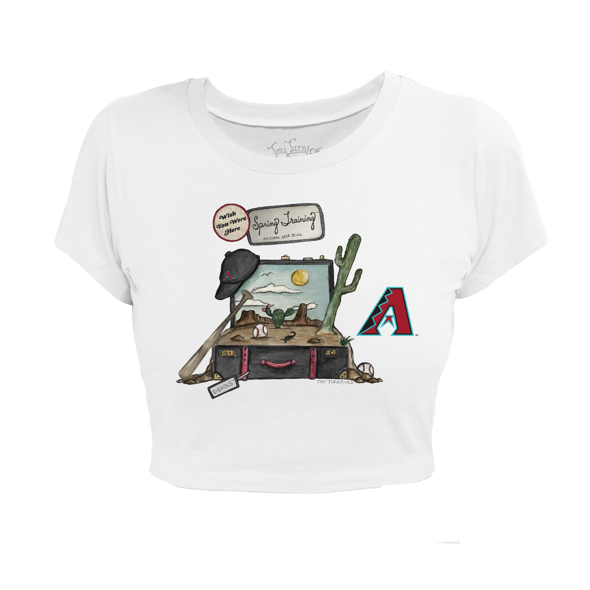 Arizona Diamondbacks Spring Training 2026 Riley Crop Tee - Tiny Turnip