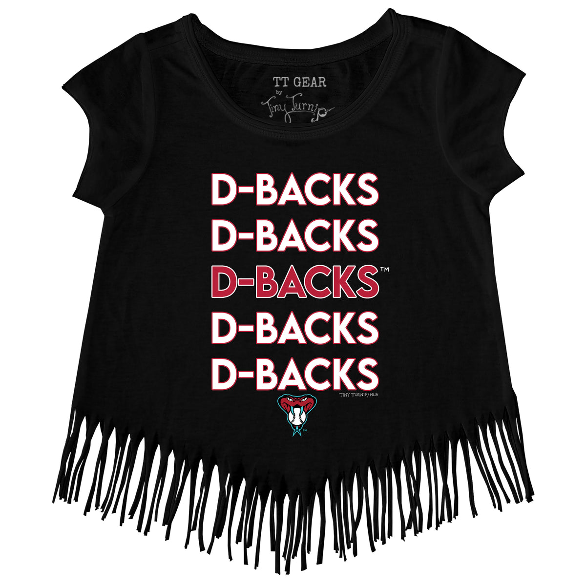 Arizona Diamondbacks Stacked Fringe Tee
