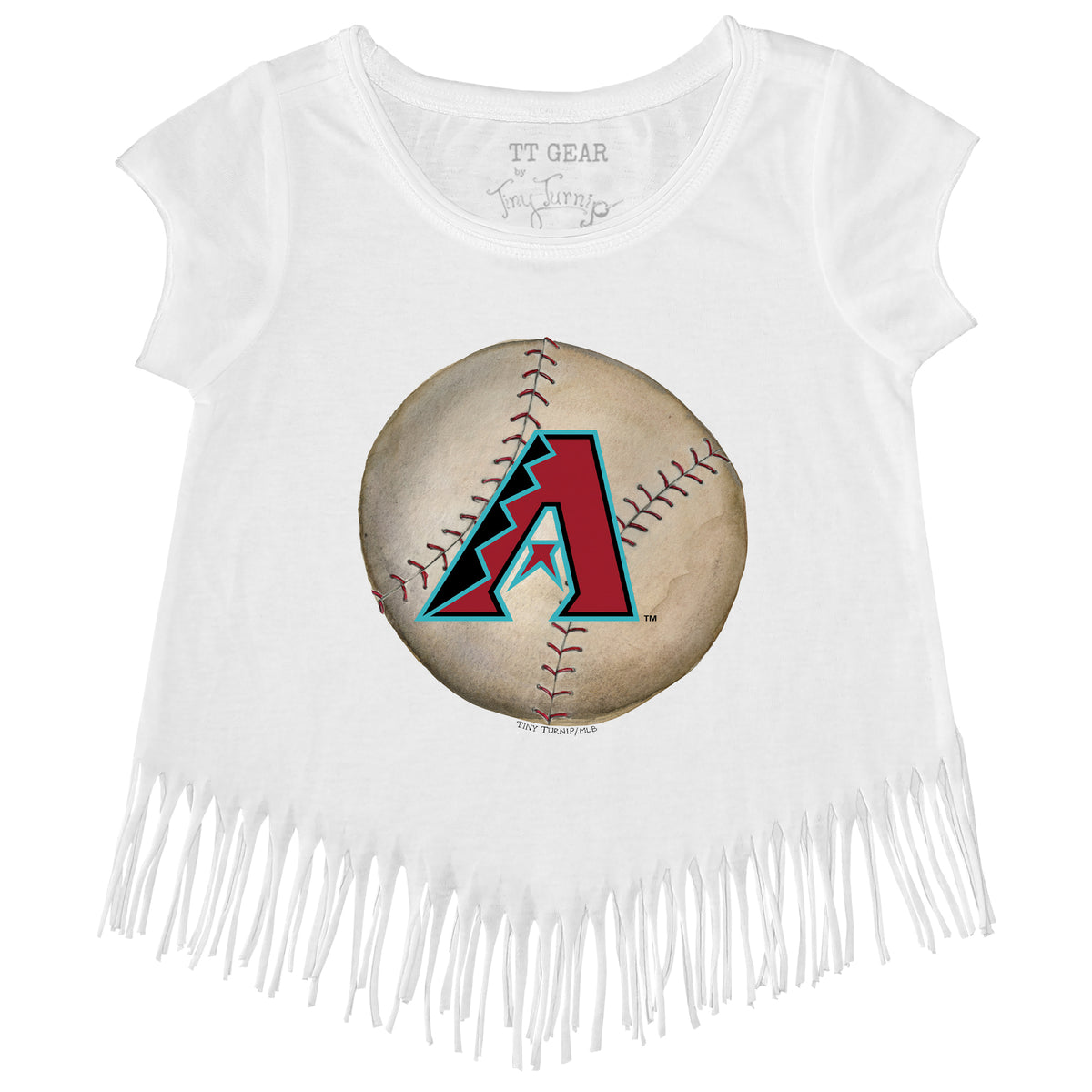 Arizona Diamondbacks Stitched Baseball Fringe Tee