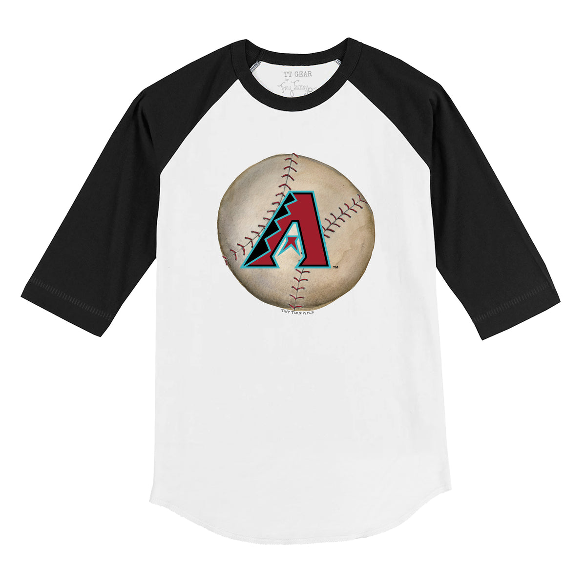 Arizona Diamondbacks Stitched Baseball 3/4 Black Sleeve Raglan
