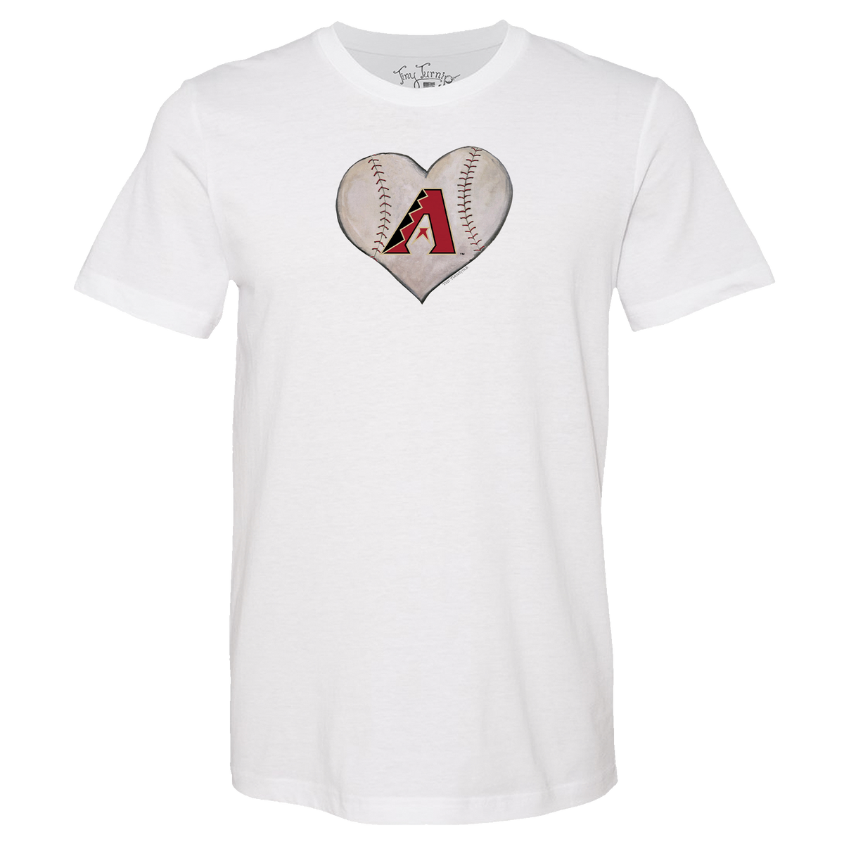 Arizona Diamondbacks Stitched Heart Unisex Tee Shirt - Tiny Turnip