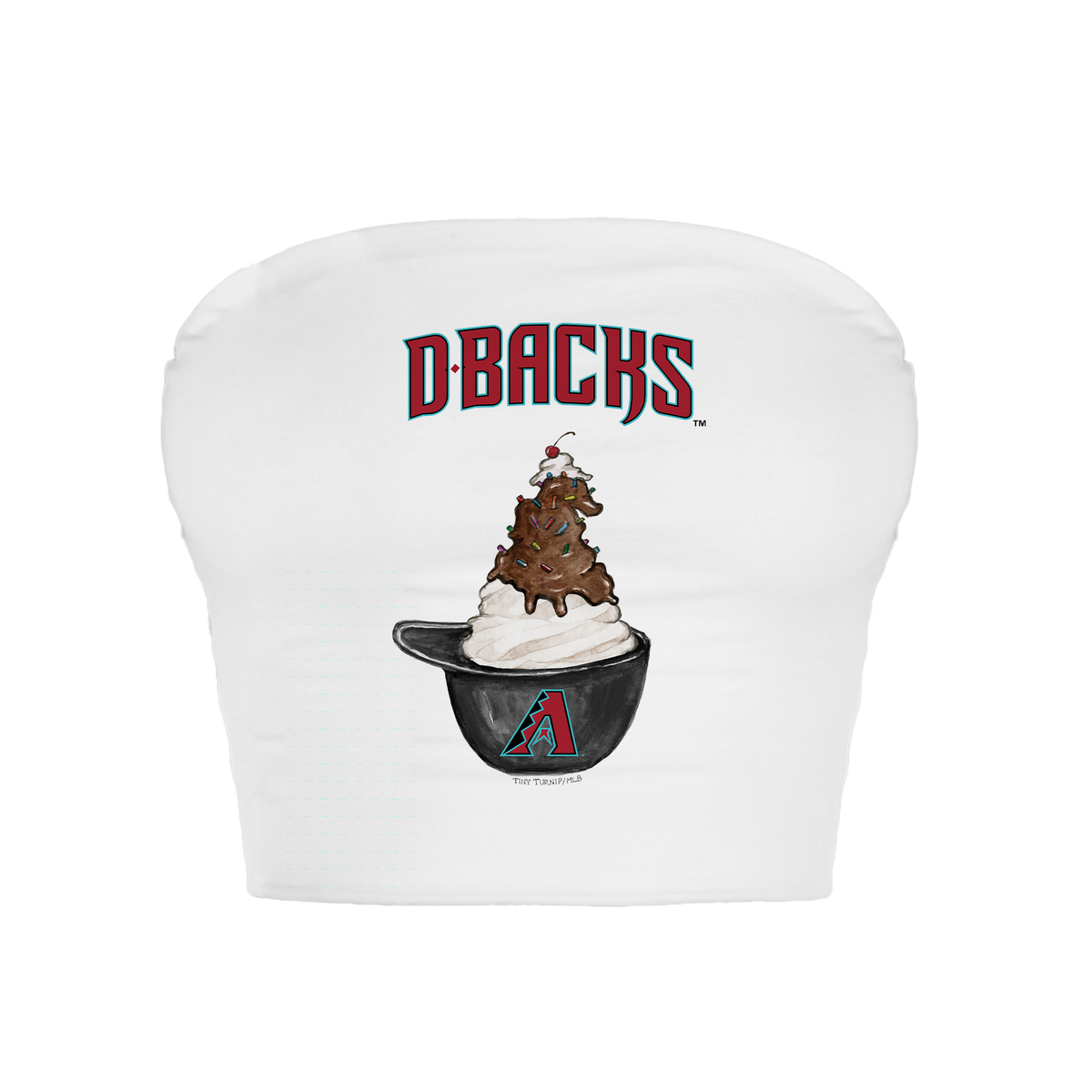 Arizona Diamondbacks Sundae Helmet Crop Tube Top - Tiny Turnip